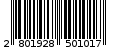 Γραμμωτός κωδικός 2801928501017