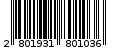 Γραμμωτός κωδικός 2801931801036