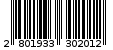 Γραμμωτός κωδικός 2801933302012