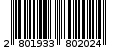 Γραμμωτός κωδικός 2801933802024