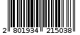 Γραμμωτός κωδικός 2801934215038