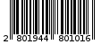 Γραμμωτός κωδικός 2801944801016