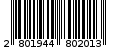 Γραμμωτός κωδικός 2801944802013