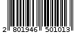 Γραμμωτός κωδικός 2801946501013