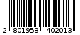 Γραμμωτός κωδικός 2801953402013