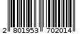 Γραμμωτός κωδικός 2801953702014