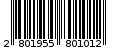 Γραμμωτός κωδικός 2801955801012