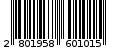 Γραμμωτός κωδικός 2801958601015