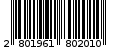 Γραμμωτός κωδικός 2801961802010