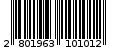 Γραμμωτός κωδικός 2801963101012