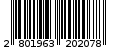 Γραμμωτός κωδικός 2801963202078