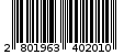 Γραμμωτός κωδικός 2801963402010