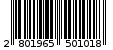 Γραμμωτός κωδικός 2801965501018