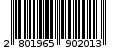 Γραμμωτός κωδικός 2801965902013