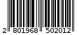 Γραμμωτός κωδικός 2801968502012