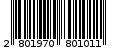 Γραμμωτός κωδικός 2801970801011