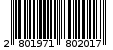 Γραμμωτός κωδικός 2801971802017