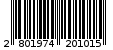 Γραμμωτός κωδικός 2801974201015