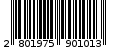 Γραμμωτός κωδικός 2801975901013