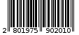 Γραμμωτός κωδικός 2801975902010