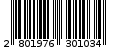 Γραμμωτός κωδικός 2801976301034