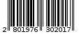 Γραμμωτός κωδικός 2801976302017