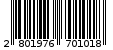 Γραμμωτός κωδικός 2801976701018