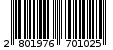 Γραμμωτός κωδικός 2801976701025