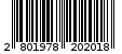 Γραμμωτός κωδικός 2801978202018