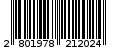 Γραμμωτός κωδικός 2801978212024