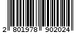 Γραμμωτός κωδικός 2801978902024