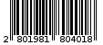 Γραμμωτός κωδικός 2801981804018