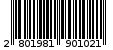 Γραμμωτός κωδικός 2801981901021