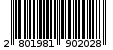 Γραμμωτός κωδικός 2801981902028