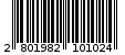 Γραμμωτός κωδικός 2801982101024