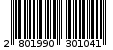 Γραμμωτός κωδικός 2801990301041