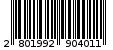 Γραμμωτός κωδικός 2801992904011