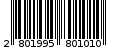Γραμμωτός κωδικός 2801995801010
