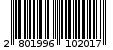 Γραμμωτός κωδικός 2801996102017