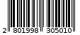 Γραμμωτός κωδικός 2801998305010