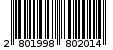 Γραμμωτός κωδικός 2801998802014