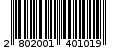 Γραμμωτός κωδικός 2802001401019