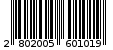 Γραμμωτός κωδικός 2802005601019