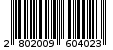 Γραμμωτός κωδικός 2802009604023