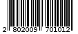 Γραμμωτός κωδικός 2802009701012
