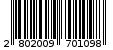 Γραμμωτός κωδικός 2802009701098