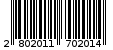 Γραμμωτός κωδικός 2802011702014