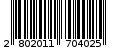 Γραμμωτός κωδικός 2802011704025