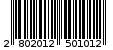 Γραμμωτός κωδικός 2802012501012
