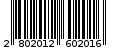 Γραμμωτός κωδικός 2802012602016